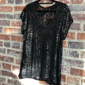 Tramando Metallic Sheer Blouse